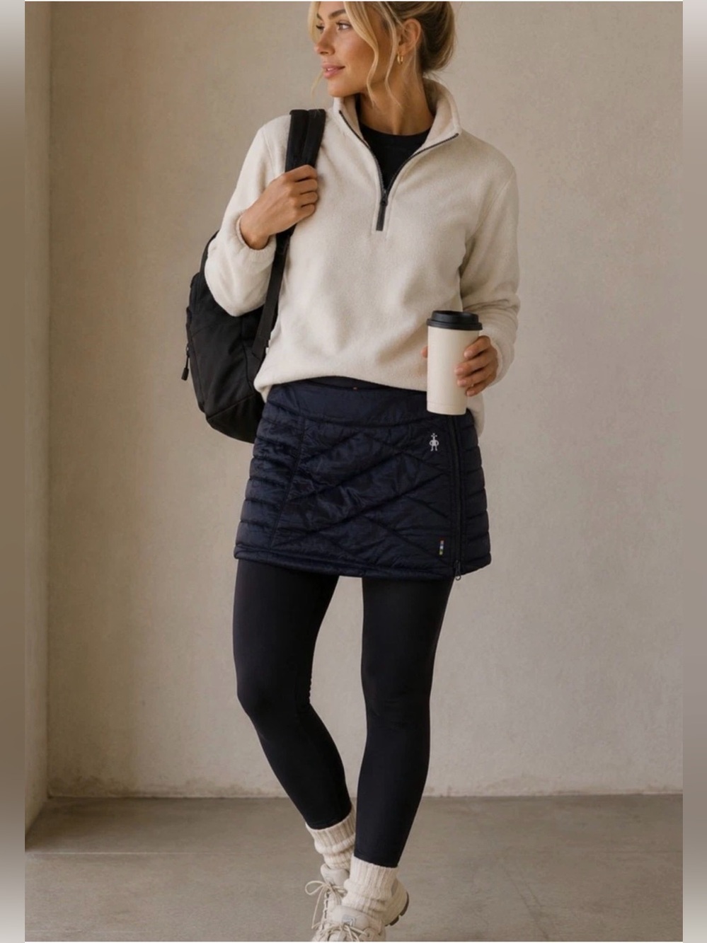 Smartwool Insulated Quilted Active Winter Side Zip Skirt size S